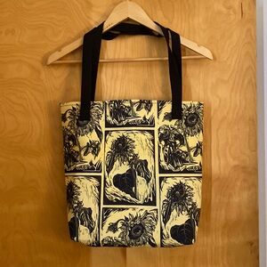 Custom made sunflower synthetic shoulder bag golden yellow womens